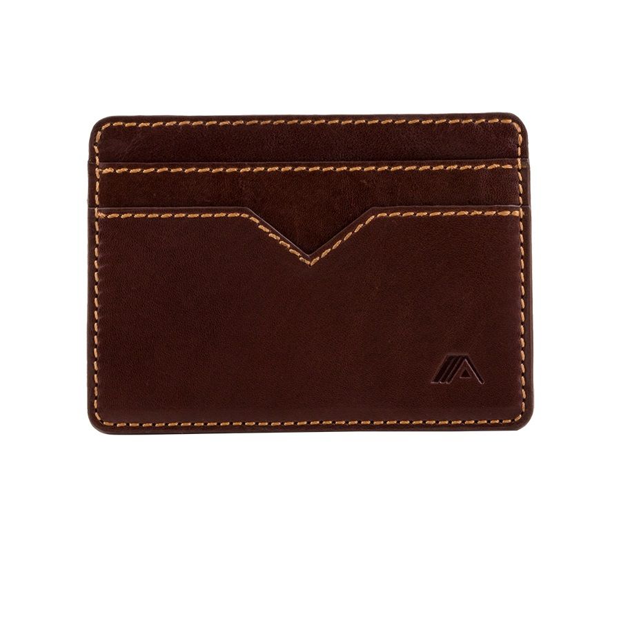 A-SLIM Minimalist Leather Wallet Sunnari - Brown